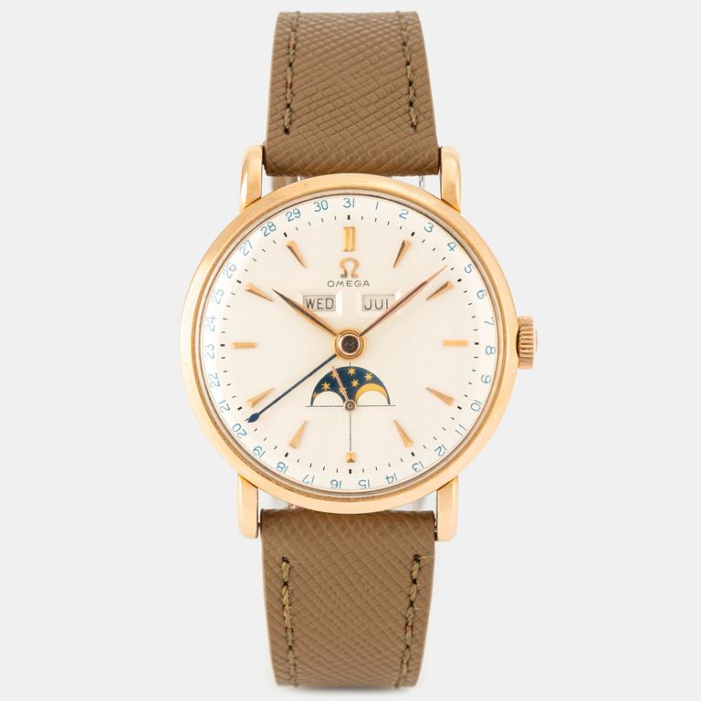 Omega, Cosmic, "Triple Date Moonphase", ca 1950.