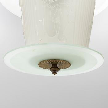 Harald Notini, a ceiling lamp model 10918, Arvid Böhlmarks Lampfabrik, Stockholm, 1930s.