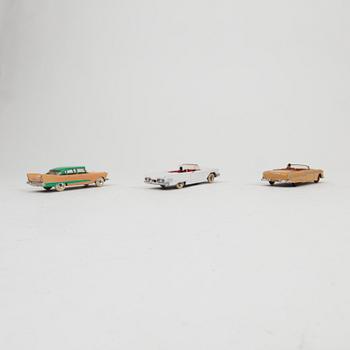 Ten Dinky toys cars England and France 1950/60s.
