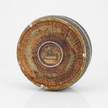 Carl-Harry Stålhane, objekt, chamotterat stengods, Rörstrand, signerad och daterad -61.