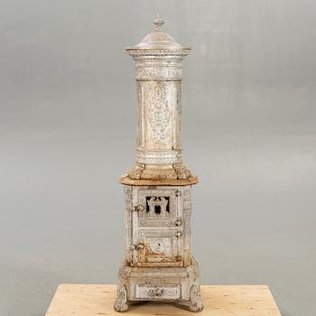 An early 1900s cast iron stove.