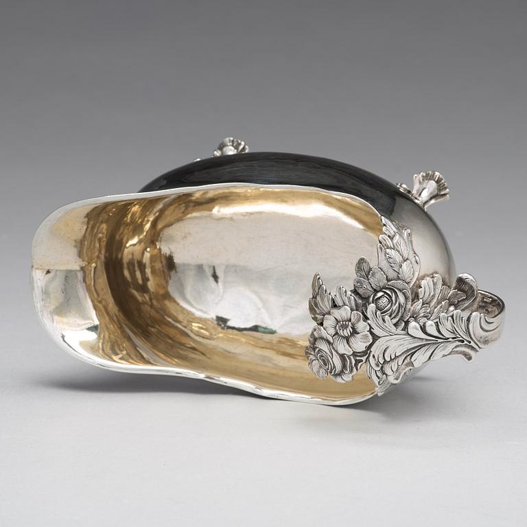 A Swedish 18th century parcel-gilt silver cream-jug, mark of Petter Åkerman, Stockholm 1782.