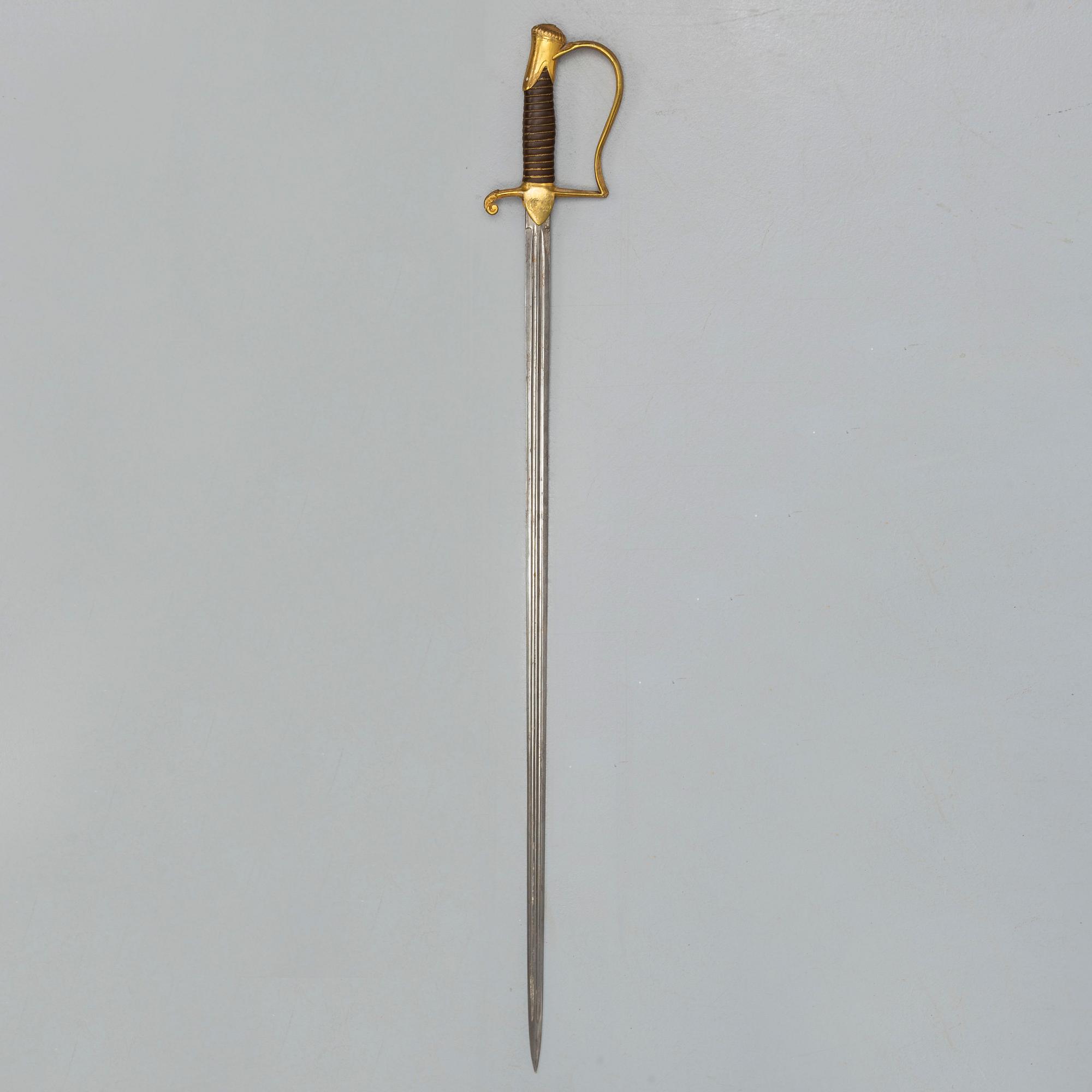 A Swedish late 19th century small sward, and a belt by Sporrong, 20th century.