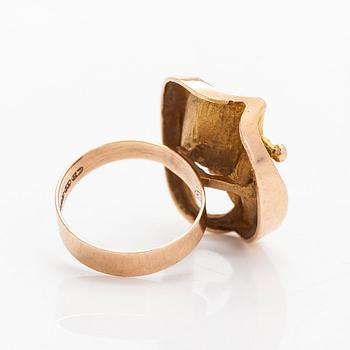 Ring, 14K guld, Tammen Koru, Åbo 1970.