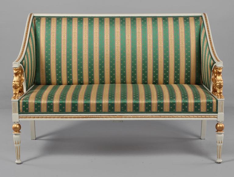 SOFFA, sengustaviansk stil, omkring sekelskiftet 1800/1900.