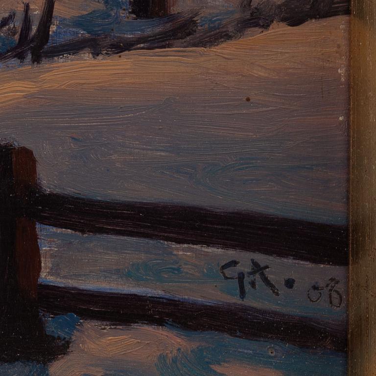 Gustaf Ankarcrona, oil on panel, signed and dated -08.