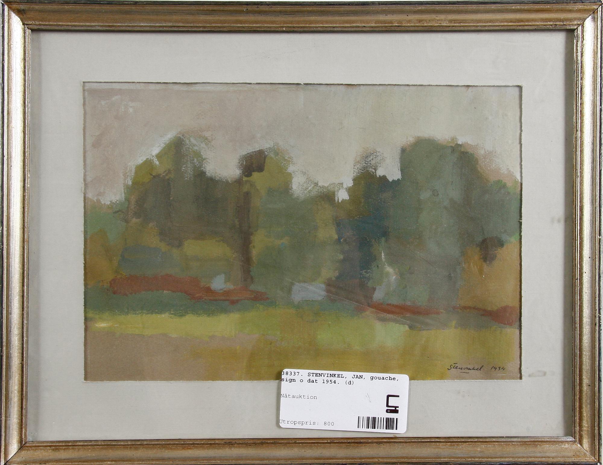 STENVINKEL, JAN, gouache, sign o dat 1954.