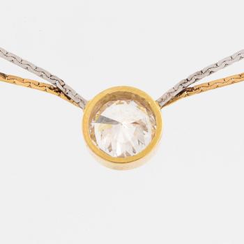 Circa 1,30 ct brilliant-cut diamond necklace.