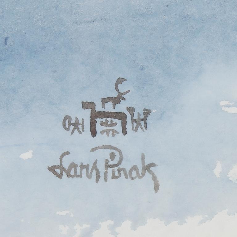 LARS PIRAK, akvarell, signerad.