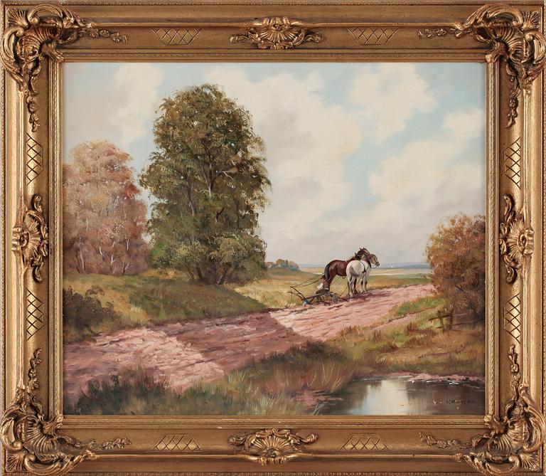 JOSEPH KROTTER, olja på duk, signerad.