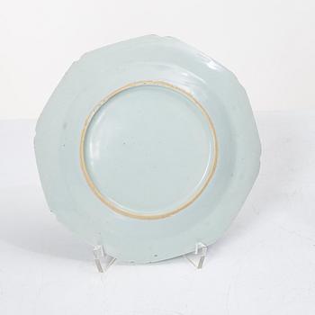 Tallrikar, 16 st, porslin, Kina, Qianlong (1736-95).