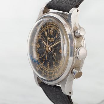 HEUER, "Big Eyes", Base 1000 / Telemetre, chronograph, wristwatch, 35 mm,