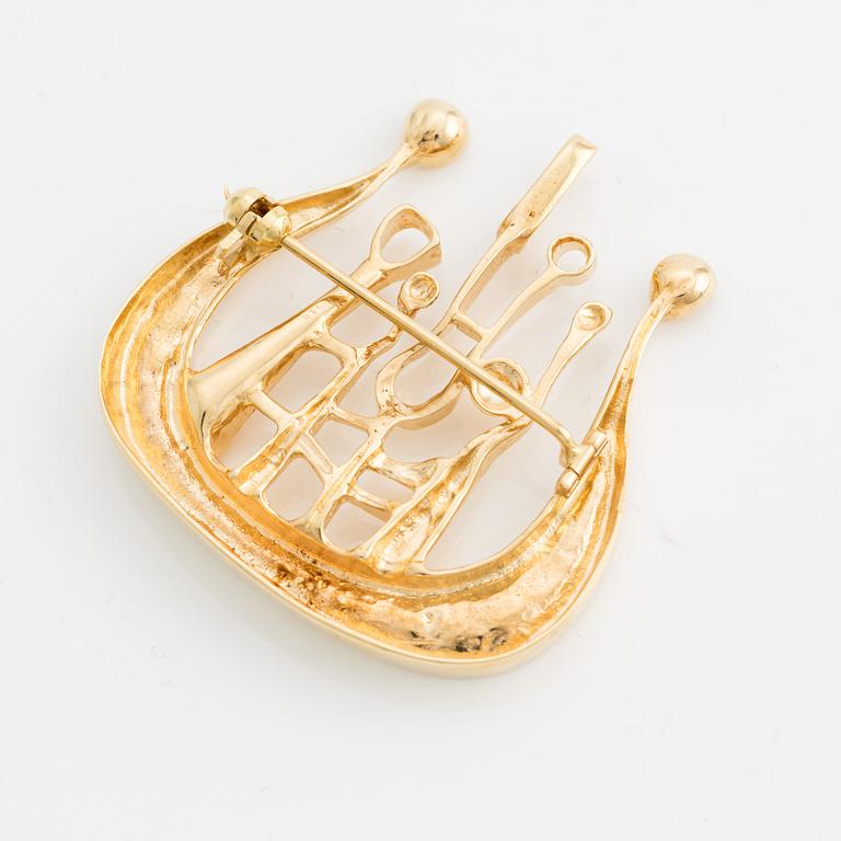 Brooch 18K gold, Robbert.