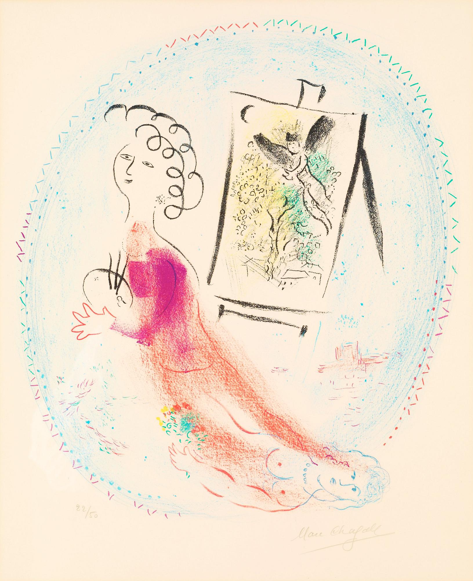 Marc Chagall, "Le Chevalet".