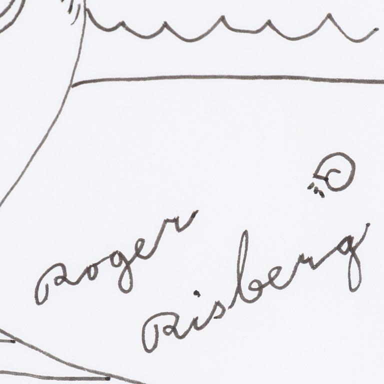 ROGER RISBERG, indian ink on paper, 1999, signed Roger Risberg.