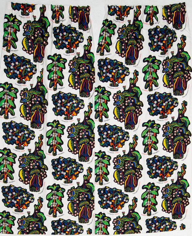 Josef Frank, gardiner, ett par, "Drinks", Svenskt Tenn.