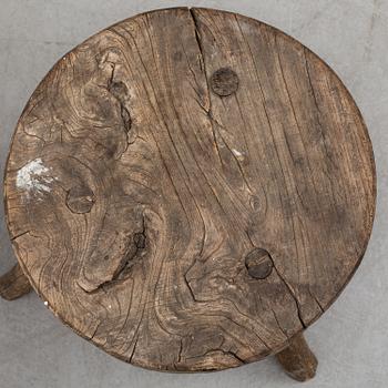 Two wooden stools, 19th/20th Century.