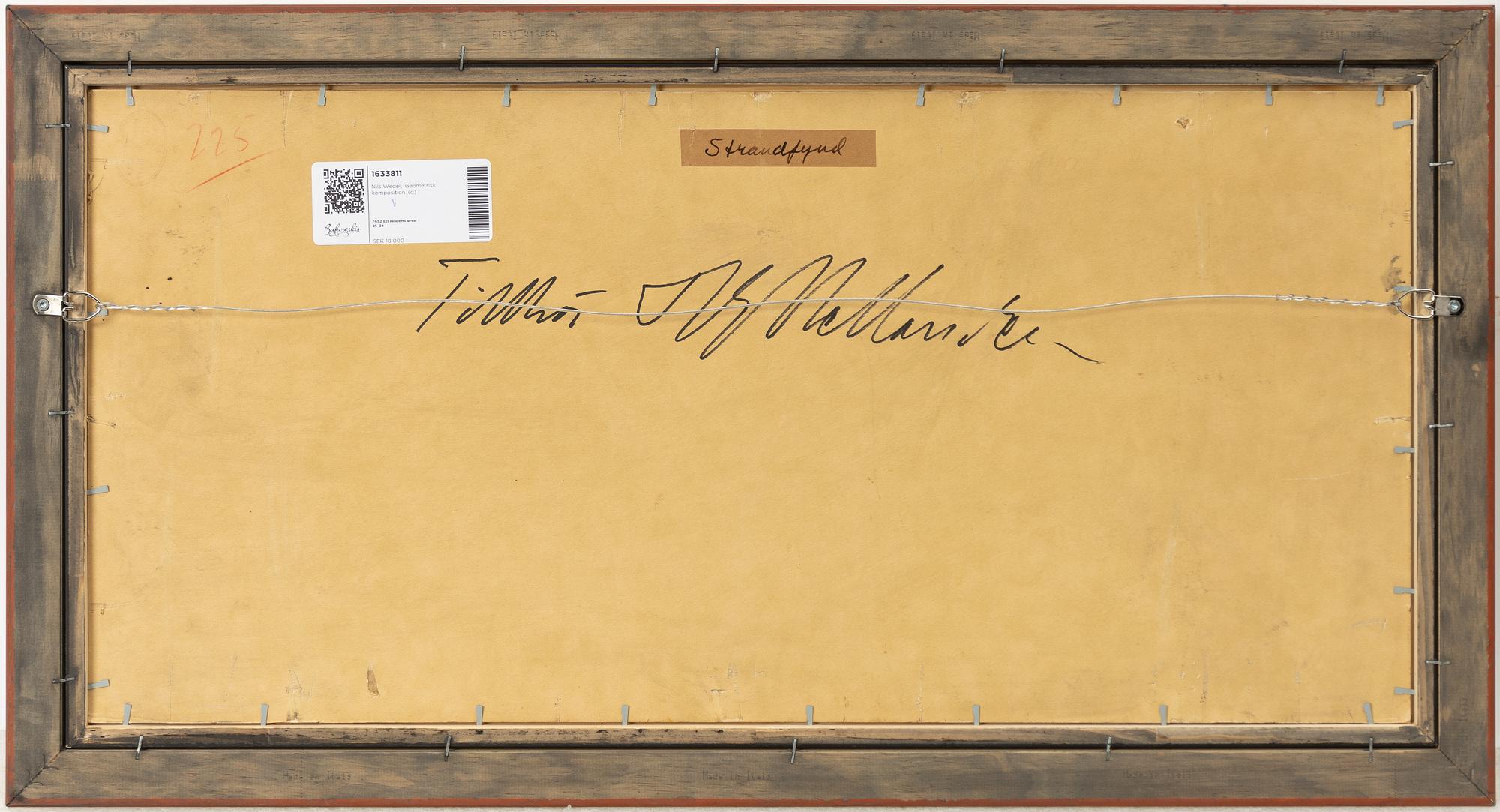 Nils Wedel, Geometrisk komposition.