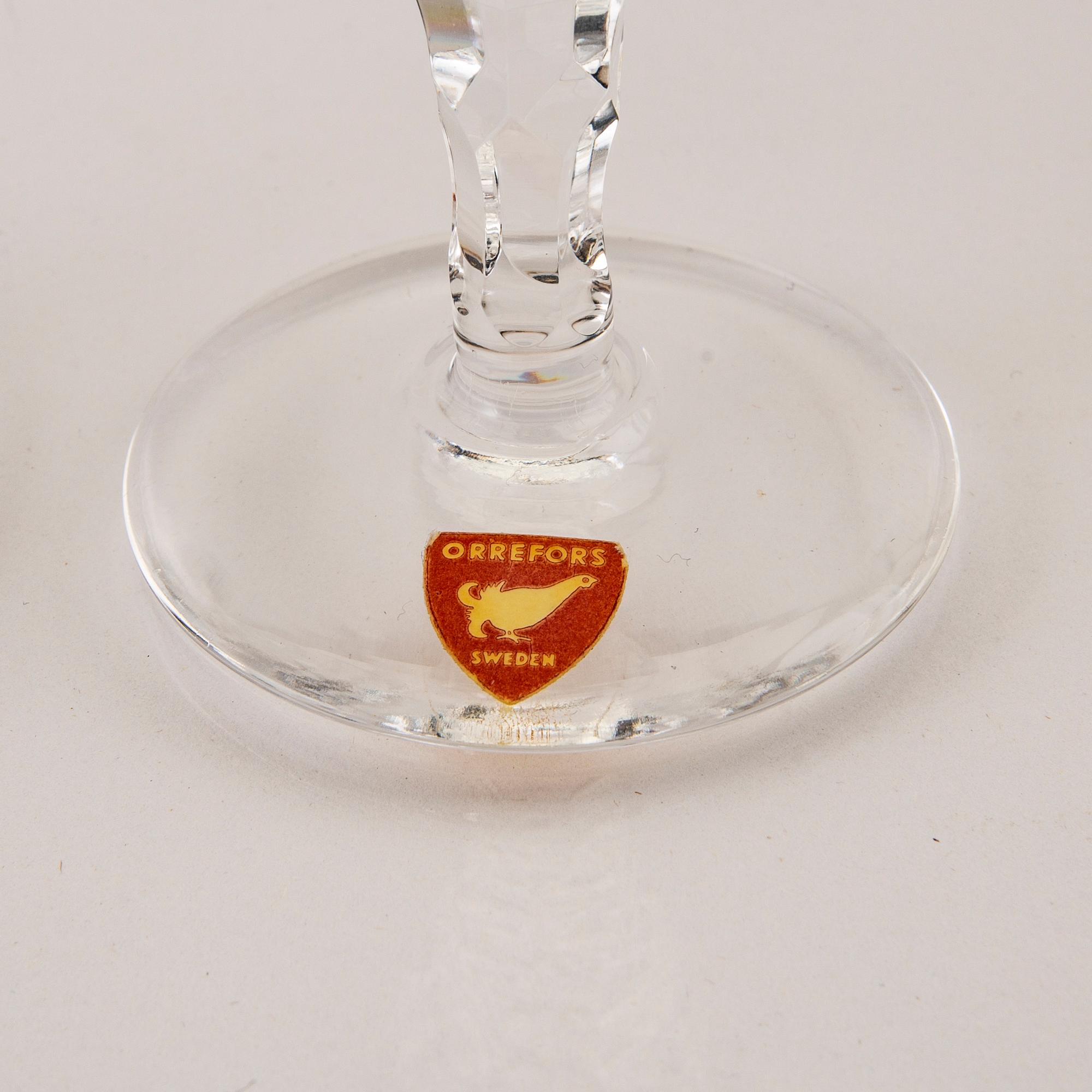 Ingeborg Lundin, glasservis 50 dlr "Carina", Orrefors 1900-talets andra hälft.