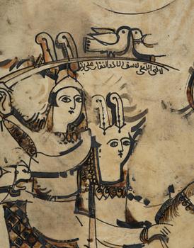 Sadegh Tabrizi, Figure scene with horses.