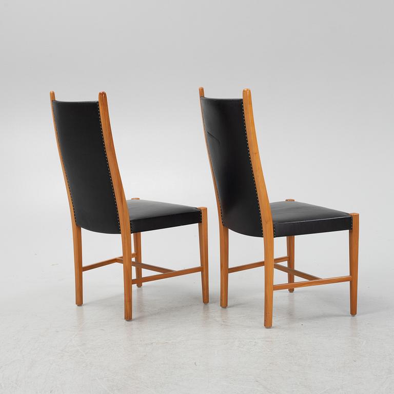 Carl Östergren, dining group, 6 chairs and dining table, made by master carpenter David Sjölinder around 1962.