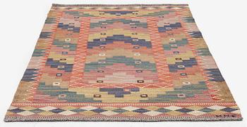 Märta Måås-Fjetterström, matta, "Policolor", rölakan, ca  218 x 119 cm, signerad MMF.