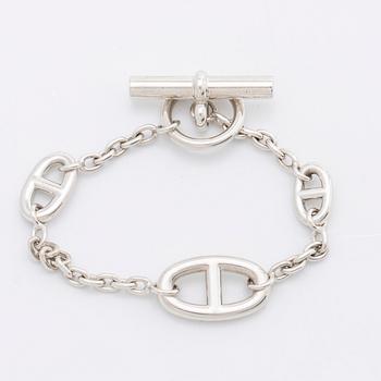 HERMÈS bracelet, silver, design "Farnandole", 25,4 g, original pouch and box.