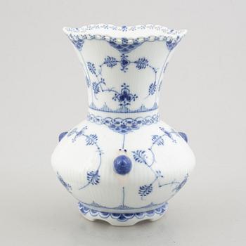 A 'Blue Fluted Full Lace' /'Musselmalet' porcelain vase, Royal Copenhagen, model 1197, 1941.