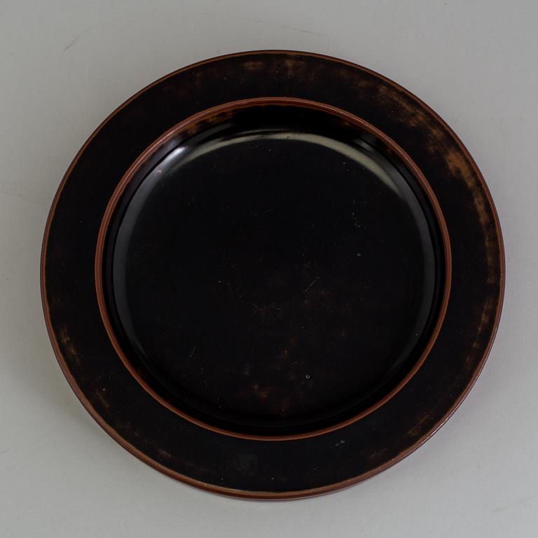 STIG LINDBERG, a unique stoneware bowl and vase from Gustavsberg, signed.