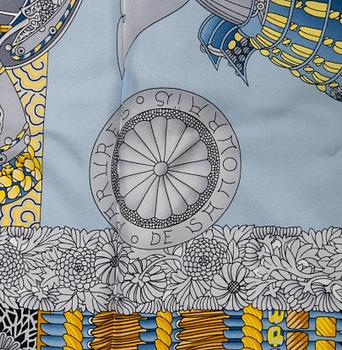 Hermès, scarf, "Parures of the samurai".