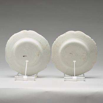 A pair of Reval faience dishes, 18th Century.