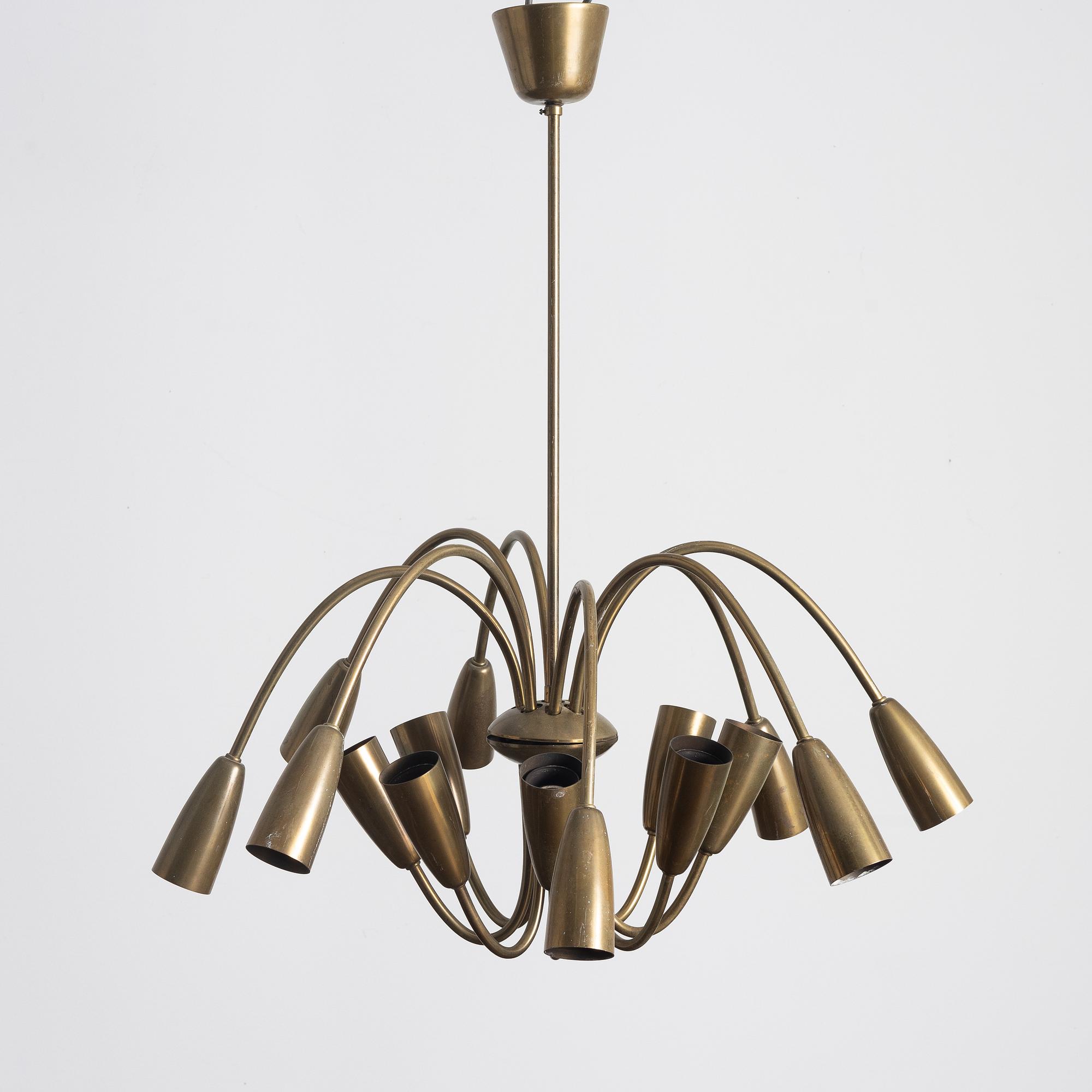 Harald Notini eller Uno Westerberg, a ceiling lamp model "12105", Arvid Böhlmarks Lampfabrik, Stockholm, 1950's.