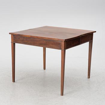 Game table, late Gustavian style, around 1900.