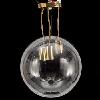 A glass ceiling light, 20th century.