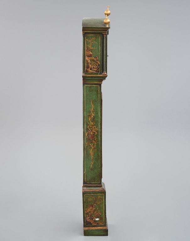 A longcase clock by B Shuckforth (1754- 1760).