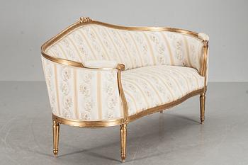 SOFFA, sk badkarsmodell, gustaviansk stil, omkring 1900.