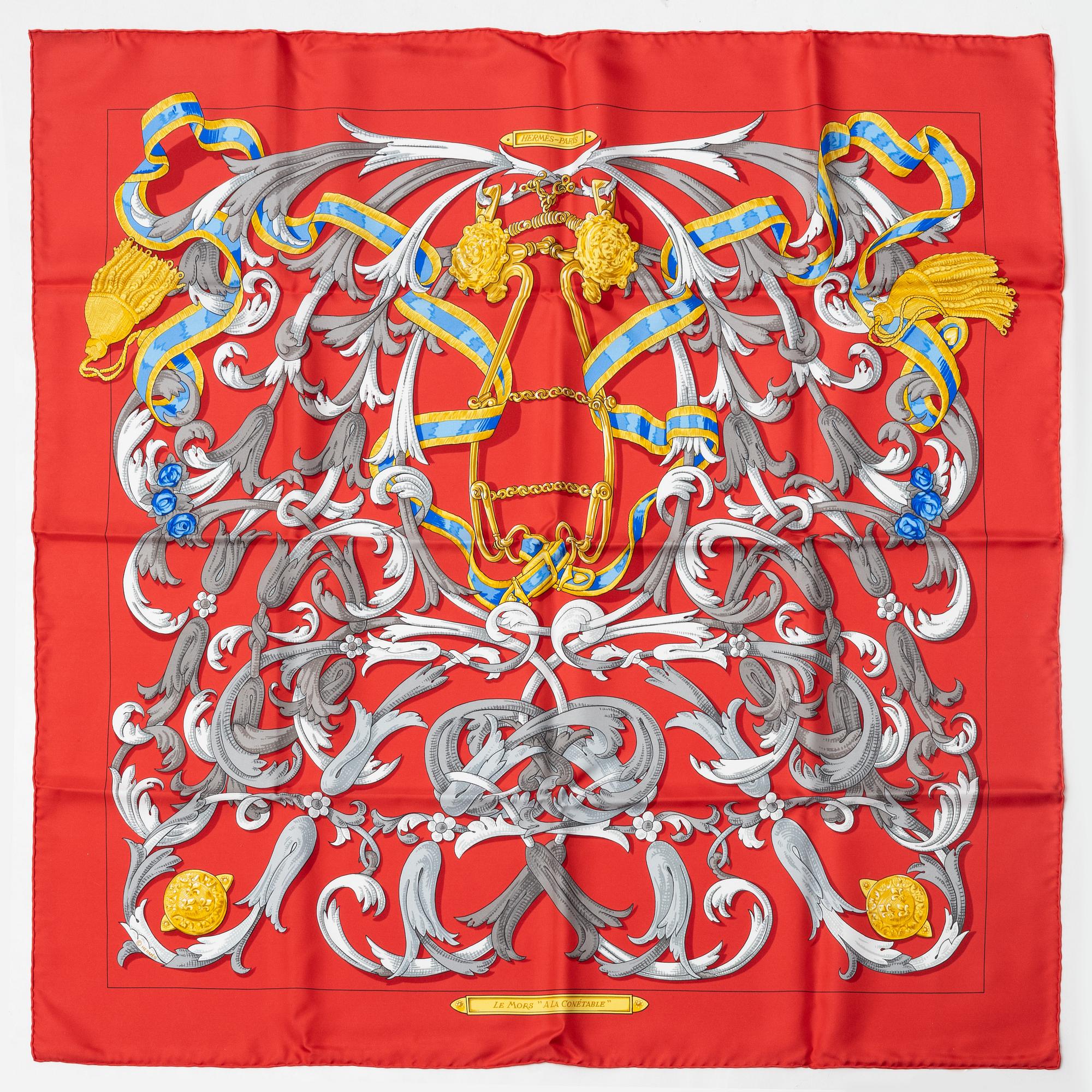Hermès, scarf, "Le Mors A La Conétable".