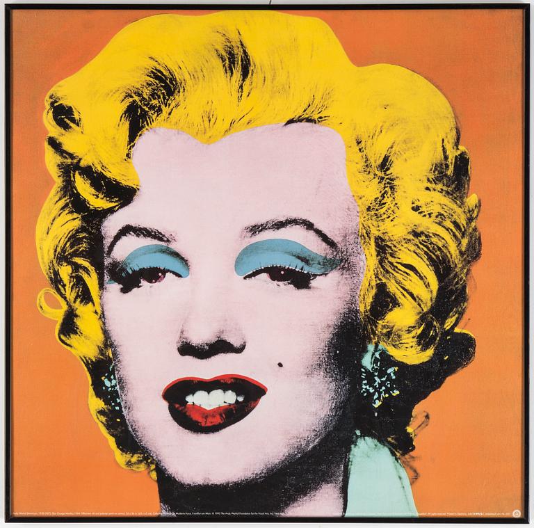ANDY WARHOL, efter, offsetlitografi / poster, "Marilyn Monroe". Andy Warhol Foundation, 1995.