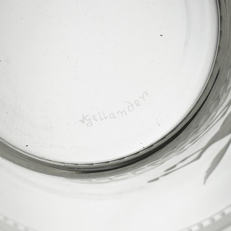 SKÅL MED FAT, glas. Lars Kjellander, 1920-30-tal.