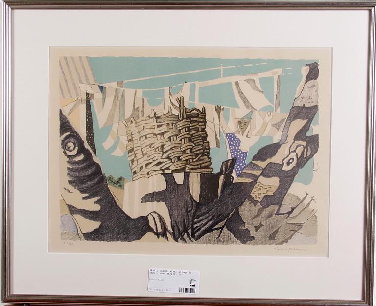 OLSON, AXEL. Litografi. Sign o numr 75/260.