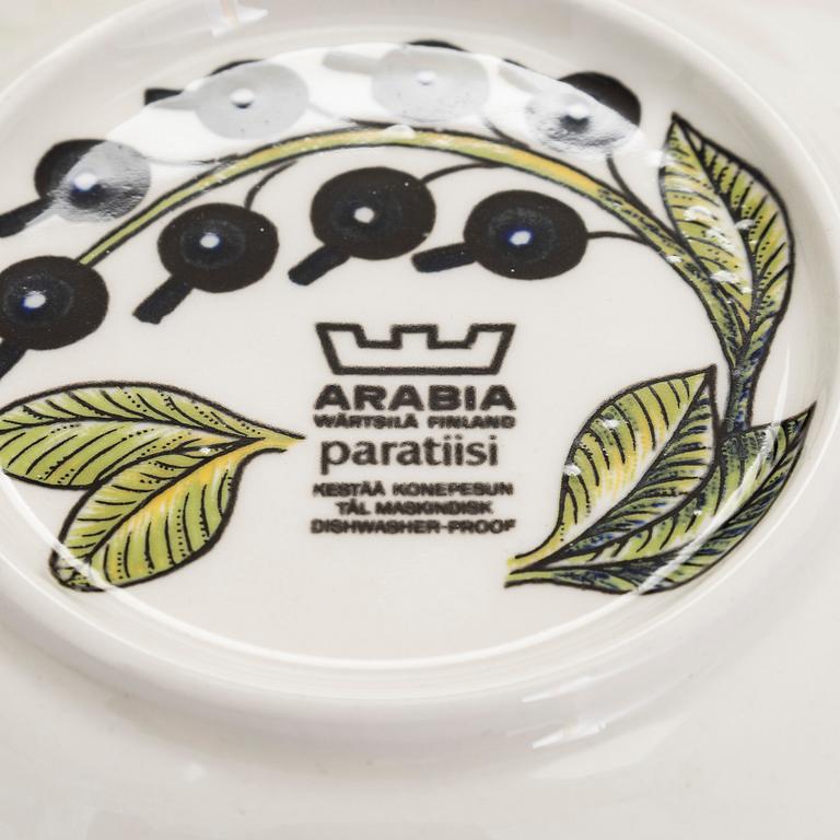 Birger Kaipiainen, astiaston osia, 8 kpl, "Paratiisi" Arabia, 1900-luvun loppu.