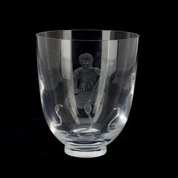 VAS, glas, signerad Lindstrand, 1446, Orrefors.