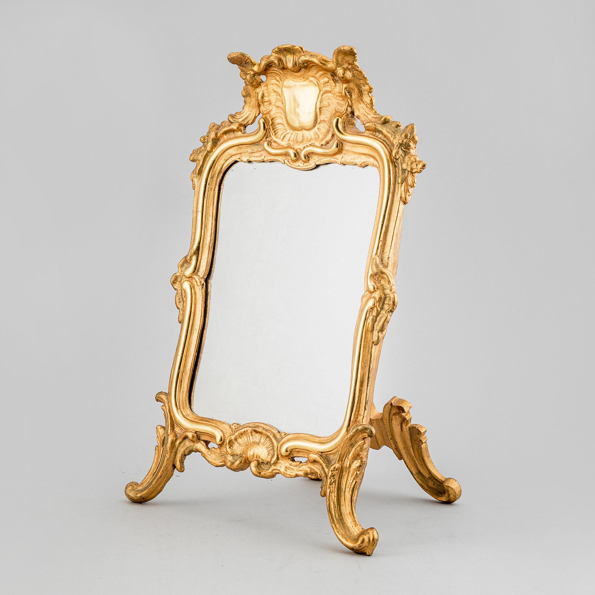 A Swedish Rococo dressing table mirror, second half of the 18th Century.