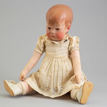 A Käthe Kruse doll, Germany 1930-40s.