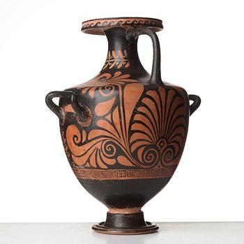 An Apulian red-figured Hydria, probably circa 350-330 B.C.