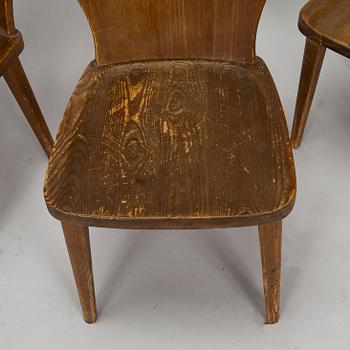 Werner West, a set of four 1930s 'Leo' chairs for Oy Stockmann Ab, Keravan puusepäntehdas, Finland.