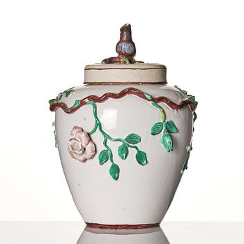 A Swedish Marieberg faience vase, second part of the 18th Century.