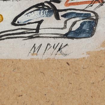 Madeleine Pyk, mixed media, signed.