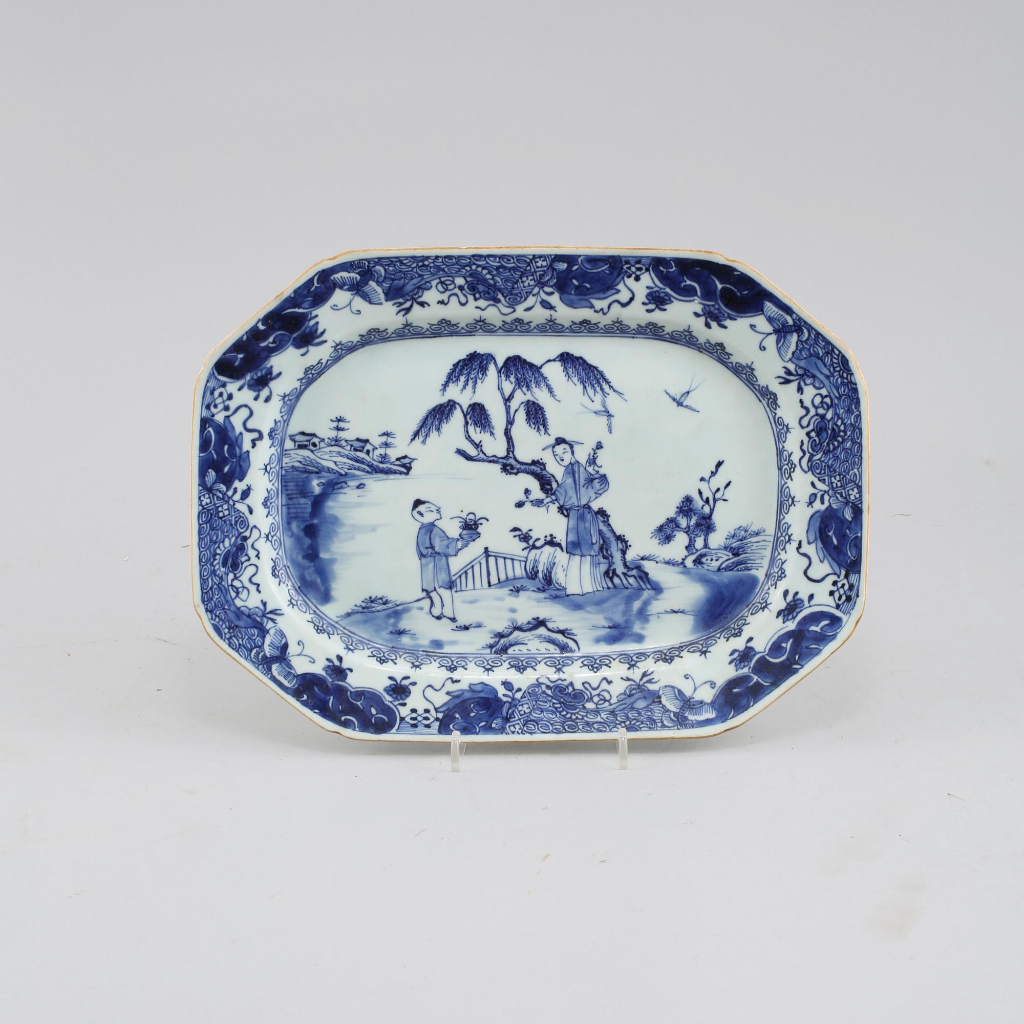 STEKFAT, porslin, Kina, 1700-tal.