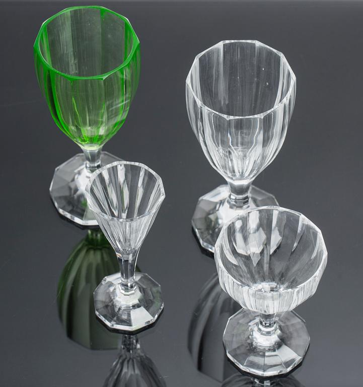 GLASSERVIS, 27 delar,  "Lagerberg", Design Elis Bergh. 1930-tal.
